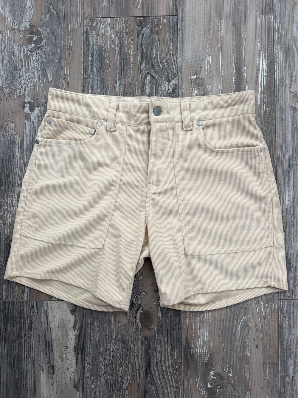 WESC Cream Corduroy Shorts